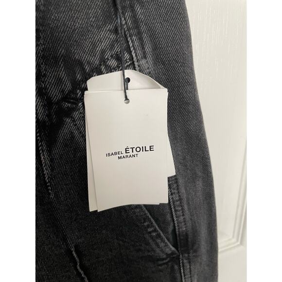 Isabel Marant Etoile Tilly Straight Leg Jeans Faded Black Size 2 New - Picture 8 of 15